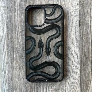 Casetify Cell Phone Case Black Kingsnake Snake iPhone 13 Pro Max Clear